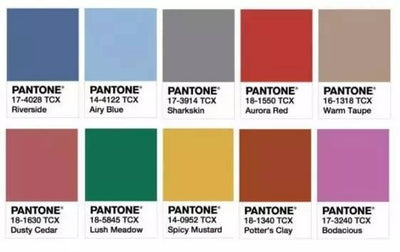 Pantone 2016 秋冬 10大流行色